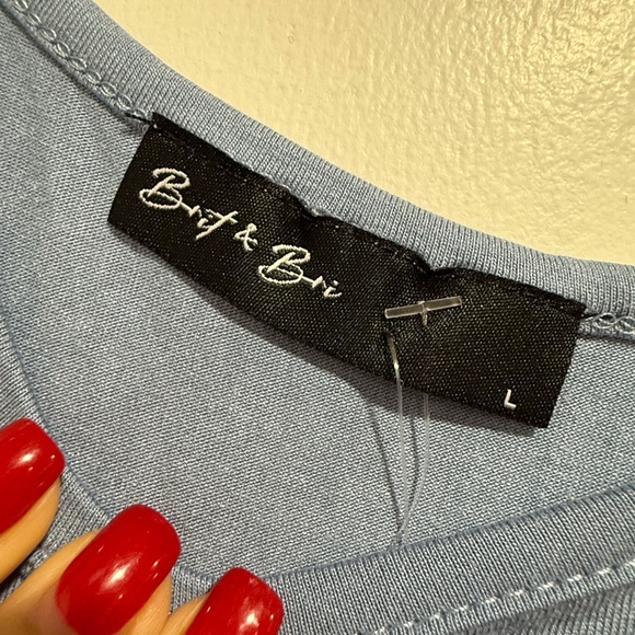 Light Blue Ruffle Dress Large - Picture 4 of 6